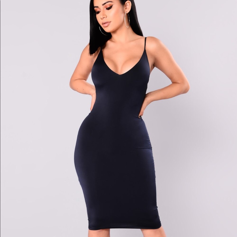 FASHION NOVA ANNE MARIE MIDI BODYCON DRESS NWT